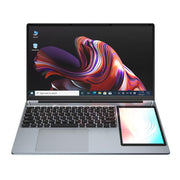 UNIWA ULAP Q15ZR Laptop, 8GB+512GB, 15.6 inch and 7 inch Dual Display Windows 11 Intel Alder Lake N100 Octa Core, US Plug