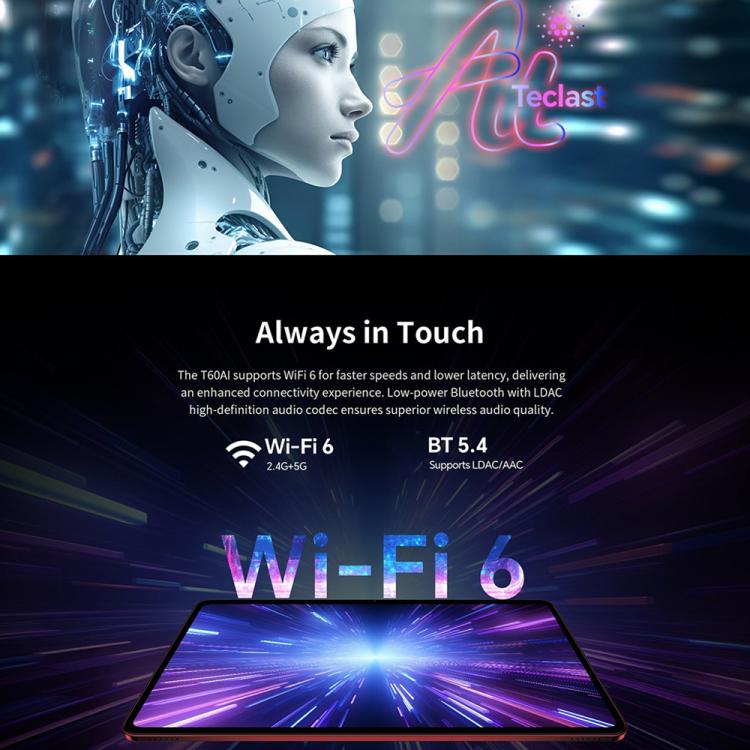 Teclast T60AI WiFi Tablet PC, 6GB+128GB, 12 inch Android 15 Allwinner A733 Octa Core with NPU - free shipping - PMc TechLife - Order now!