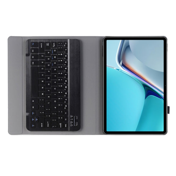 AW11 Detachable Lambskin Texture Ultra-thin TPU Bluetooth Keyboard Leather Tablet Case with Stand For Huawei MatePad 11 2021(Black)