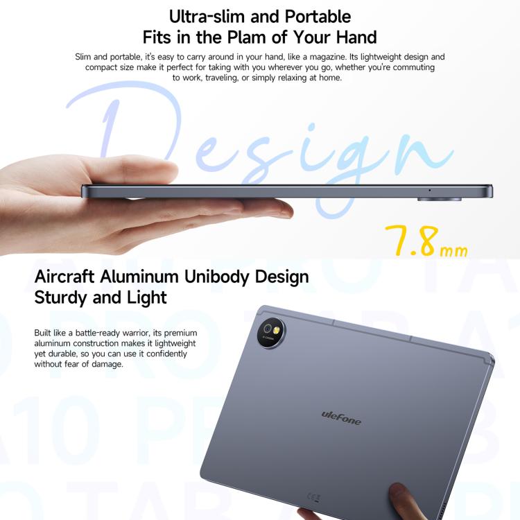 Ulefone Tab A10 Pro Tablet PC, 6GB+128GB, 11 inch Android 14 MediaTek MT8786 Octa Core 4G Network, EU Plug (Space Grey) - free shipping - PMC Jewellery - Order now!