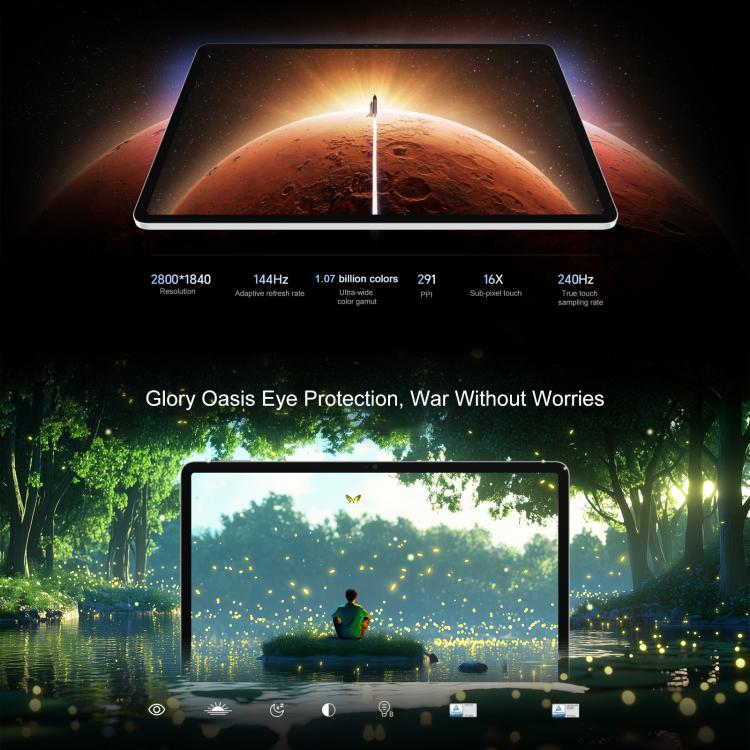 Honor Pad GT WiFi Tablet PC, 11.5 inch 8GB+128GB MagicOS 9.0 Dimensity 8350 Ultra Octa Core (Grey) - free shipping - PMc TechLife - Order now!