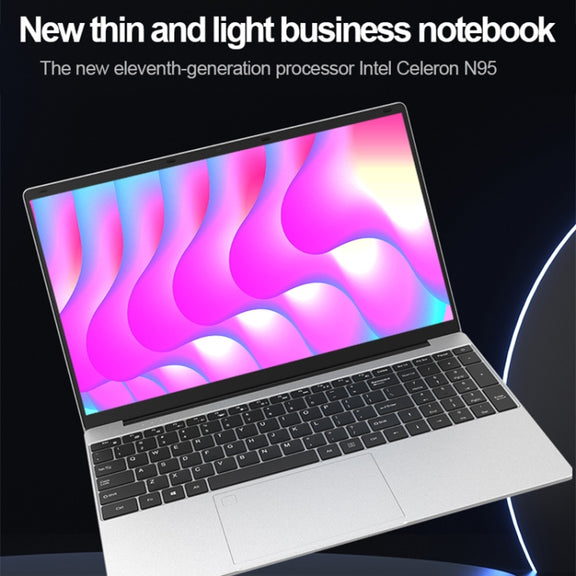 H15 15.6 inch Ultrathin Laptop, 16GB+256GB, Windows 11 Intel Processor N95 Quad Core, US Plug (Silver)