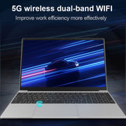 H15 15.6 inch Ultrathin Laptop, 16GB+256GB, Windows 11 Intel Processor N95 Quad Core, US Plug (Silver)