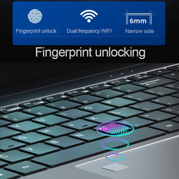 H15 15.6 inch Ultrathin Laptop, 16GB+256GB, Windows 11 Intel Processor N95 Quad Core, US Plug (Silver)