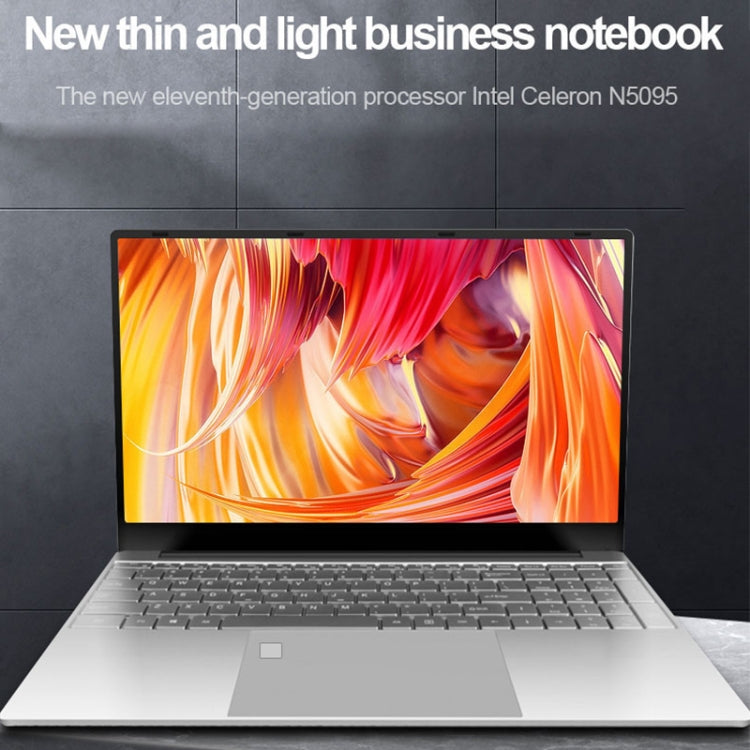 H15 15.6 inch Ultrathin Laptop, 16GB+512GB, Windows 11 Intel Celeron N5095 Quad Core, US Plug (Silver)
