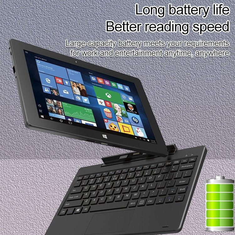 Hongsamde Tablet PC, 12GB+128GB, 10.1 inch Windows 11 Intel Celeron J4105, without Keyboard Leather Case (UK Plug)
