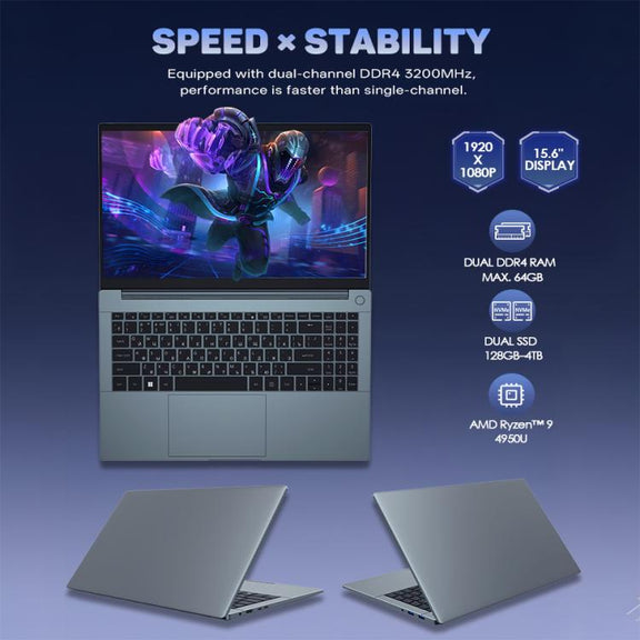 G16 Air 15.6 inch Gaming Laptop, 16GB+512GB, Windows 11 Pro AMD Ryzen 9 4950U Octa Core, US Plug