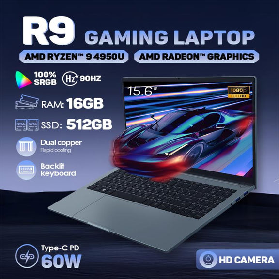 G16 Air 15.6 inch Gaming Laptop, 16GB+512GB, Windows 11 Pro AMD Ryzen 9 4950U Octa Core, US Plug