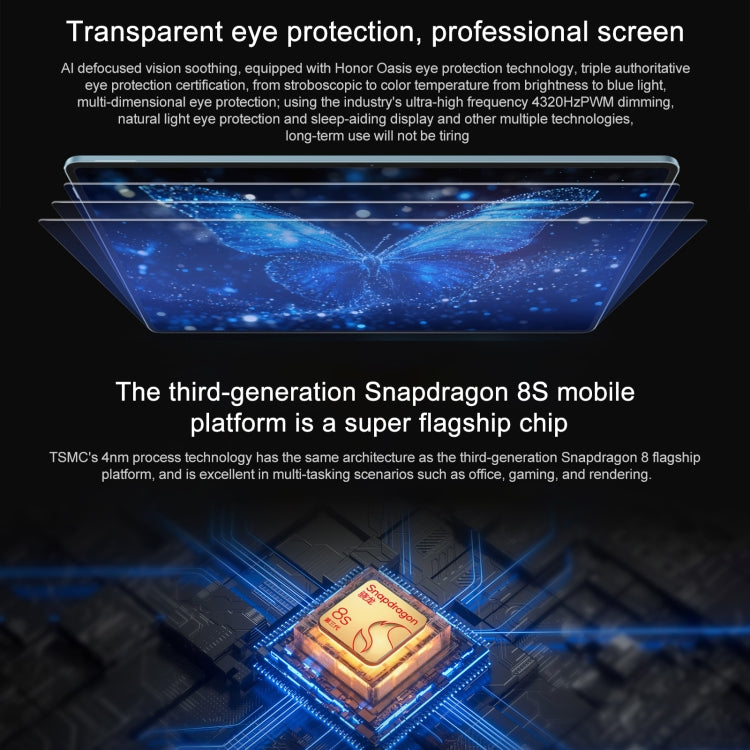 Honor Pad GT Pro WiFi Tablet PC, 12.3 inch 16GB+512GB MagicOS 8.0.1 Qualcomm Snapdragon 8s Gen 3 Octa Core (White) - free shipping - PMc TechLife - Order now!
