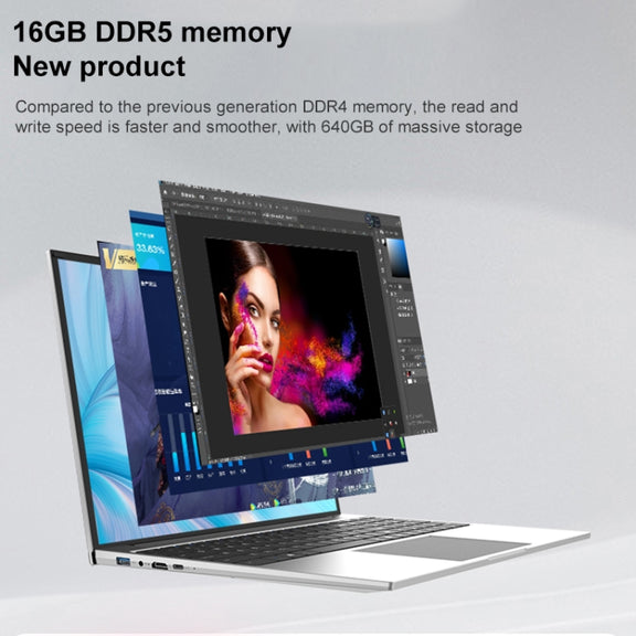 Jumper EZbook S7 Max 16 inch Laptop, 16GB+128GB+512GB, Windows 11 Intel Alder Lake N95 Quad Core, US Plug(Grey)