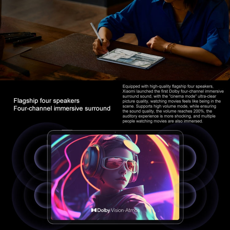 Xiaomi Pad 7 Pro 11.2 inch Soft Light Screen, 12GB+256GB, HyperOS 2 Qualcomm Snapdragon 8s Gen3 Octa Core (Black) - free shipping - PMc TechLife - Order now!
