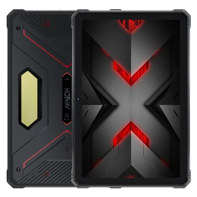 HOTWAV Tab R9 Pro IP68/IP69K Rugged Tablet, 6GB+256GB, 11 inch Android 14 Unisoc T606 Octa Core 4G Network, Global Version with Google Play, EU Plug (Black Red)