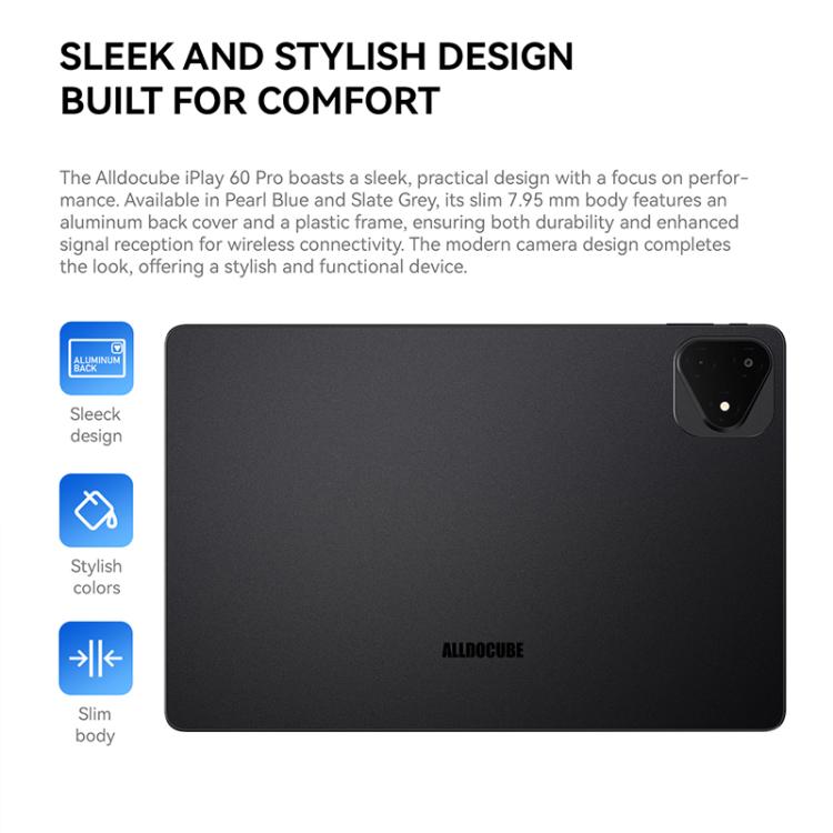 ALLDOCUBE iPlay 60 Pro 4G LTE Tablet PC, 6GB+128GB, 11 inch Android 14 MediaTek Helio G99 Octa Core Support Dual SIM (Dark Gray) - free shipping - PMc TechLife - Order now!