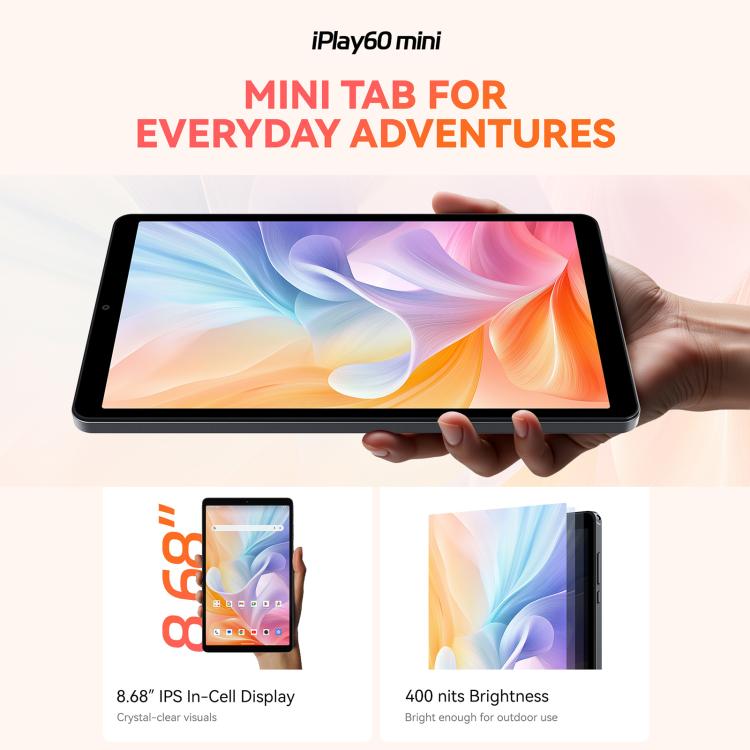 ALLDOCUBE iPlay 60 mini 4G LTE Tablet PC, 4GB+64GB, 8.68 inch Android 15 Unisoc T606 Octa Core Support Dual SIM (Grey) - free shipping - PMC Jewellery - Order now!