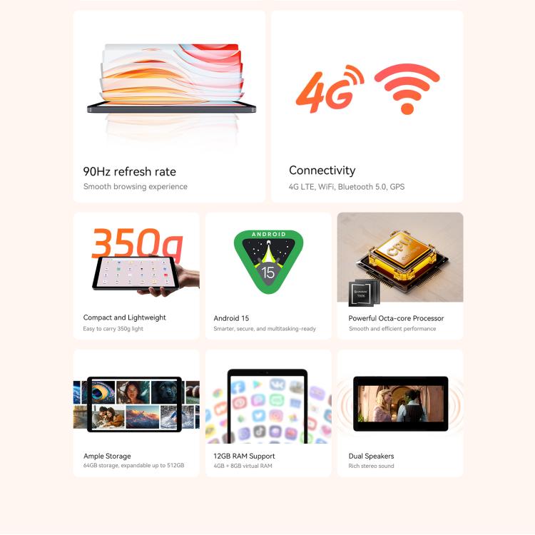 ALLDOCUBE iPlay 60 mini 4G LTE Tablet PC, 4GB+64GB, 8.68 inch Android 15 Unisoc T606 Octa Core Support Dual SIM (Grey) - free shipping - PMC Jewellery - Order now!