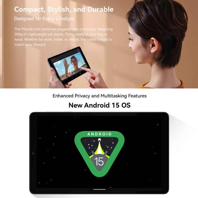 ALLDOCUBE iPlay 60 mini 4G LTE Tablet PC, 4GB+64GB, 8.68 inch Android 15 Unisoc T606 Octa Core Support Dual SIM (Grey) - free shipping - PMC Jewellery - Order now!