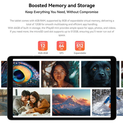 ALLDOCUBE iPlay 60 mini 4G LTE Tablet PC, 4GB+64GB, 8.68 inch Android 15 Unisoc T606 Octa Core Support Dual SIM (Grey) - free shipping - PMC Jewellery - Order now!