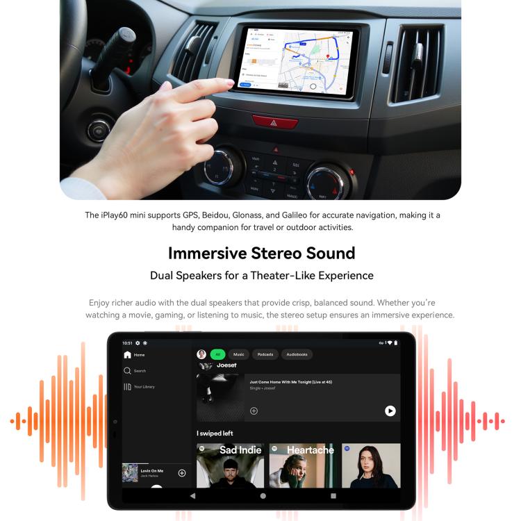 ALLDOCUBE iPlay 60 mini 4G LTE Tablet PC, 4GB+64GB, 8.68 inch Android 15 Unisoc T606 Octa Core Support Dual SIM (Grey)