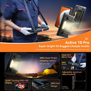 Blackview Active 10 Pro 5G Rugged Tablet, 12GB+256GB, 10.95 inch Android 14 Dimensity 7300 Octa Core, Global Version with Google Play (Orange)