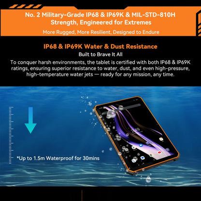Blackview Active 5 4G Rugged Tablet, 8GB+128GB, 8.68 inch Android 15 Unisoc UMS9230E T615 Octa Core, Global Version with Google Play (Orange) - free shipping - PMC Jewellery - Order now!
