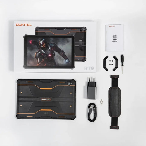 OUKITEL RT9 4G Network IP68/IP69K Rugged Tablet, 6GB+256GB, 11 inch Android 14 Unisoc T606 Octa-Core Support Dual SIM, EU Plug (Orange)