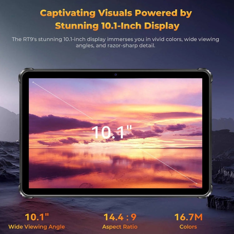 OUKITEL RT9 4G Network IP68/IP69K Rugged Tablet, 6GB+256GB, 11 inch Android 14 Unisoc T606 Octa-Core Support Dual SIM, EU Plug (Orange)