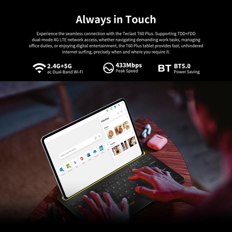 Teclast T60 Plus 4G LTE Tablet PC, 6GB+128GB, 12 inch Android 14 MediaTek Helio G88 Octa Core, Support Dual SIM - free shipping - PMc TechLife - Order now!