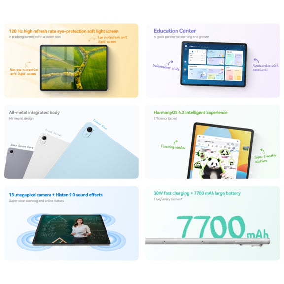 HUAWEI MatePad 11.5 2024, WiFi 8GB+256GB 120Hz HarmonyOS 4.2 Histen 9.0 Hisilicon Kirin 8000 (Grey)