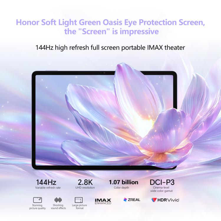 Honor Pad V9 WiFi Tablet PC, 11.5 inch 8GB+256GB MagicOS 9.0 Dimensity 8350 Ultra Octa Core (Purple) - free shipping - PMc TechLife - Order now!