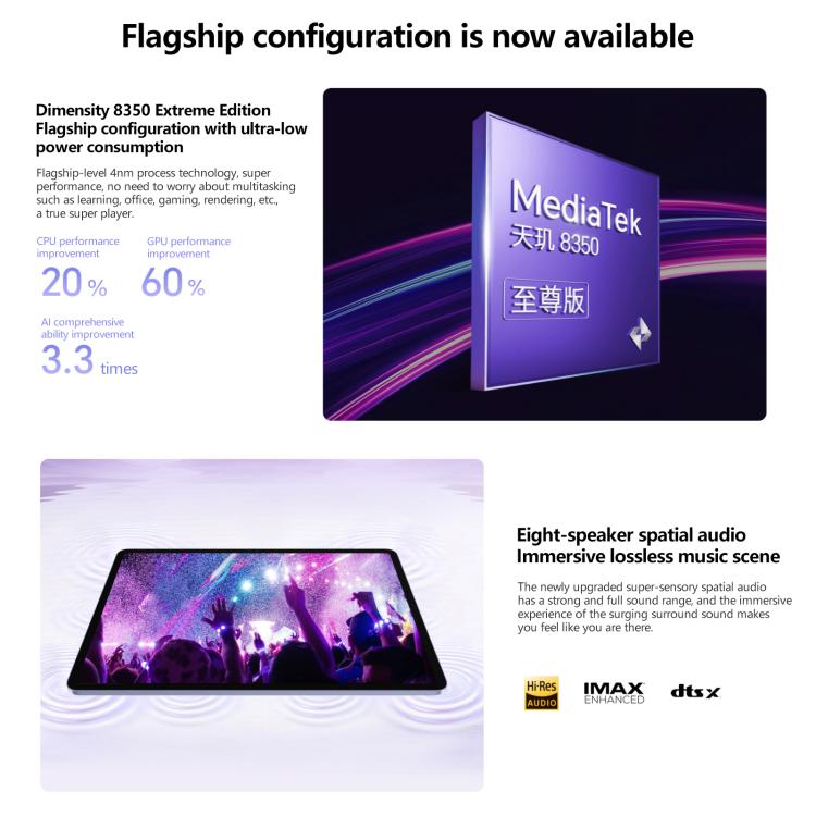 Honor Pad V9 WiFi Tablet PC, 11.5 inch 12GB+256GB MagicOS 9.0 Dimensity 8350 Ultra Octa Core (Purple) - free shipping - PMc TechLife - Order now!