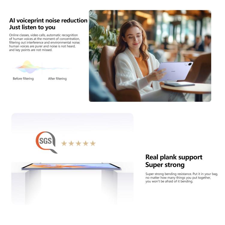 Honor Pad V9 WiFi Tablet PC, 11.5 inch 12GB+256GB MagicOS 9.0 Dimensity 8350 Ultra Octa Core (White) - free shipping - PMc TechLife - Order now!