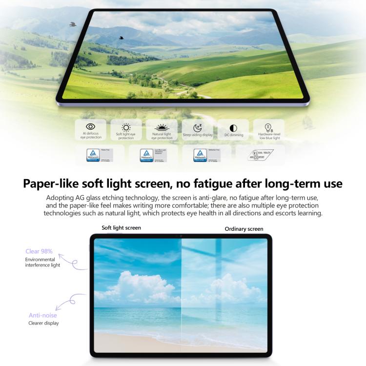 Honor Pad V9 Soft Light Screen WiFi Tablet PC, 11.5 inch 8GB+256GB MagicOS 9.0 Dimensity 8350 Ultra Octa Core (White) - free shipping - PMc TechLife - Order now!