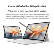 Lenovo YOGA Pad Pro AI 12.7 inch WiFi Tablet, 12GB+256GB, Android OS, Qualcomm Snapdragon 8 Gen3 Octa Core (White)