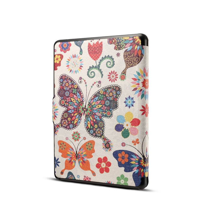 Colors Butterfly Print Horizontal Flip PU Leather Protective Case for Amazon Kindle Paperwhite 1 & 2 & 3 with Sleep / Wake-up - Amazon by PMC TechLife | Online Shopping South Africa | PMC TechLife