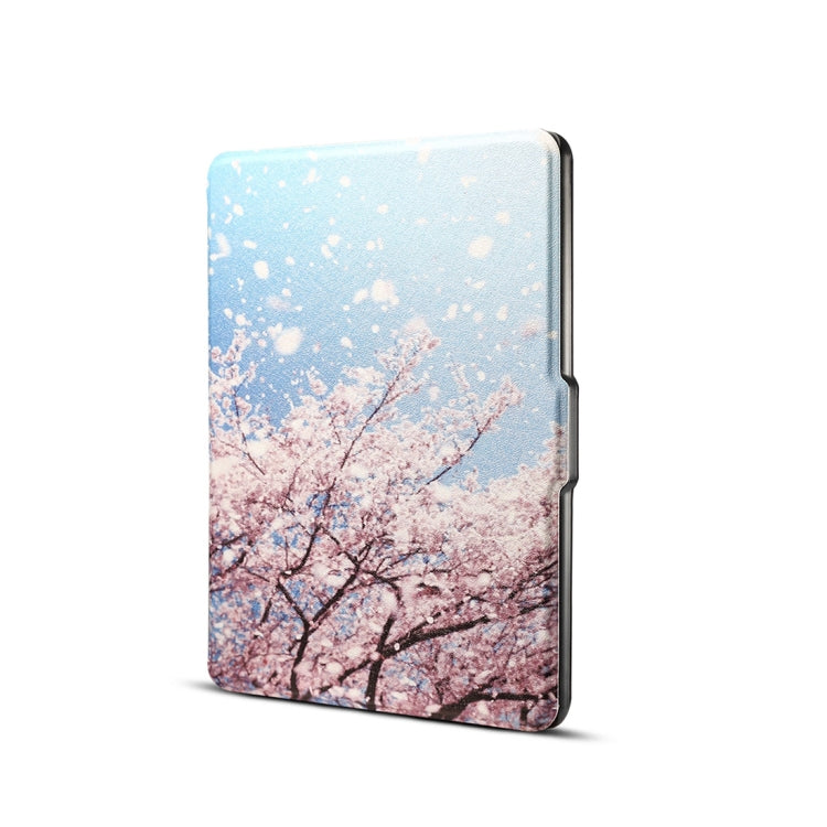 Japanese Cherry Print Horizontal Flip PU Leather Protective Case for Amazon Kindle Paperwhite 1 & 2 & 3 with Sleep / Wake-up - Amazon by PMC TechLife | Online Shopping South Africa | PMC TechLife