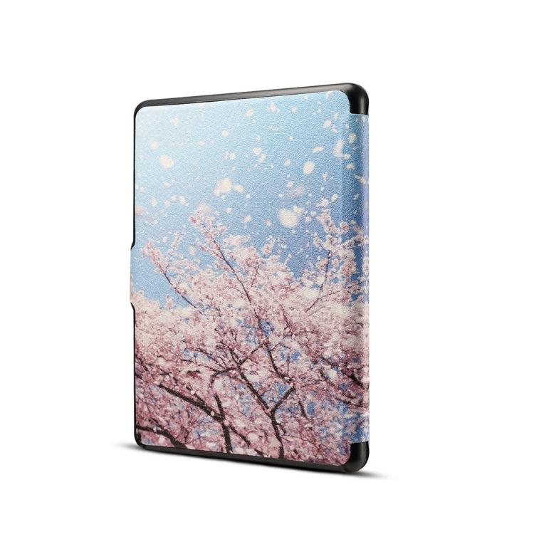 Japanese Cherry Print Horizontal Flip PU Leather Protective Case for Amazon Kindle Paperwhite 1 & 2 & 3 with Sleep / Wake-up - Amazon by PMC TechLife | Online Shopping South Africa | PMC TechLife