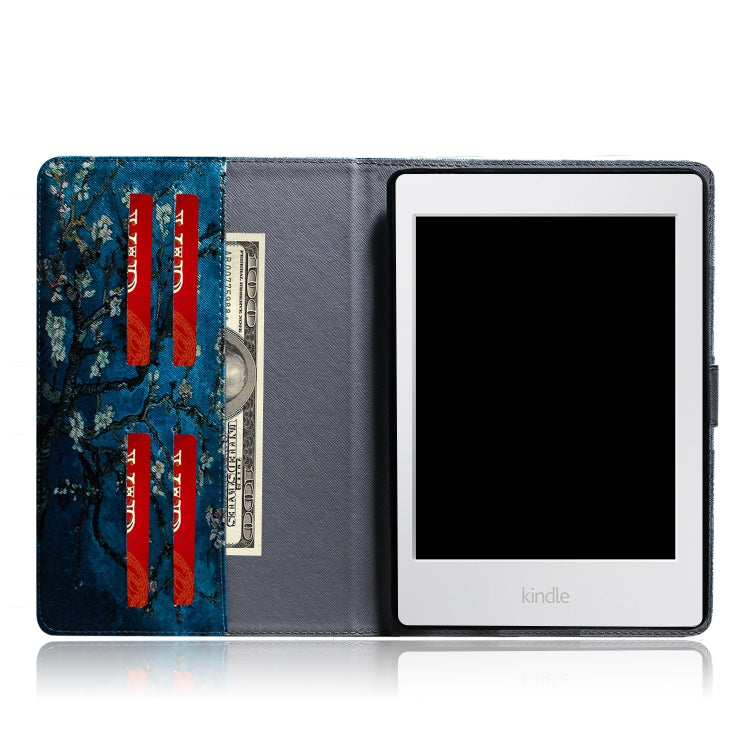 Apricot Blossom Pattern Horizontal Flip Leather Case for Amazon Kindle Paperwhite 4 (2018) / 3 / 2 / 1, with Holder & Card Slot & Wallet - Amazon by PMC TechLife | Online Shopping South Africa | PMC TechLife