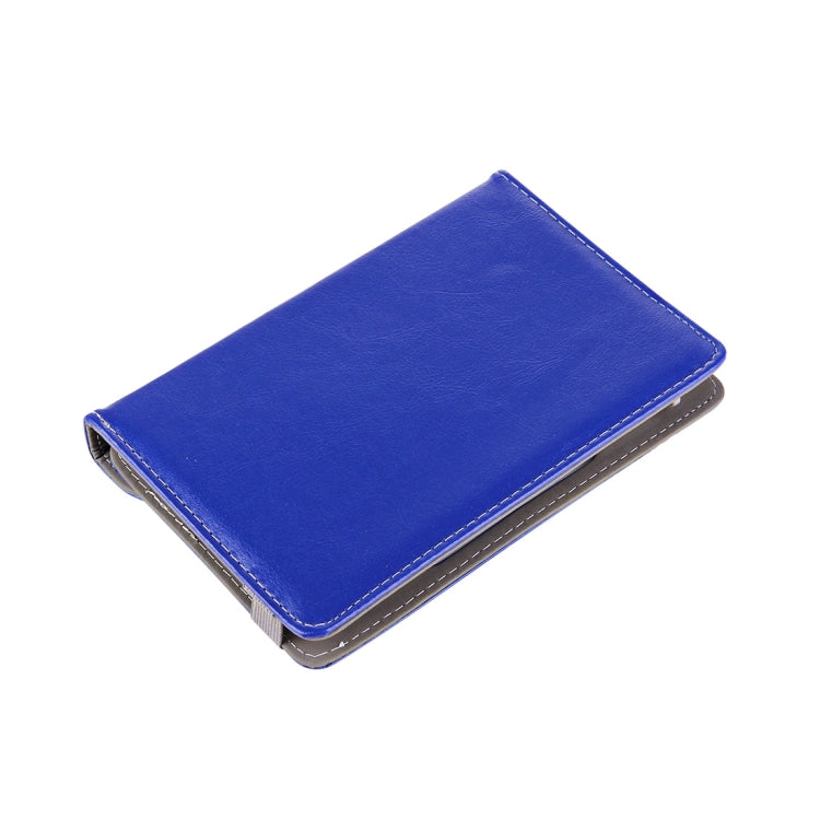 8 inch Tablets Leather Case Crazy Horse Texture 360 Degrees Rotation Protective Case Shell with Holder for Galaxy Tab S2 8.0 T715 / T710, Cube U16GT, ONDA Vi30W, Teclast P86(Blue) - 8 inch by PMC TechLife | Online Shopping South Africa | PMC TechLife
