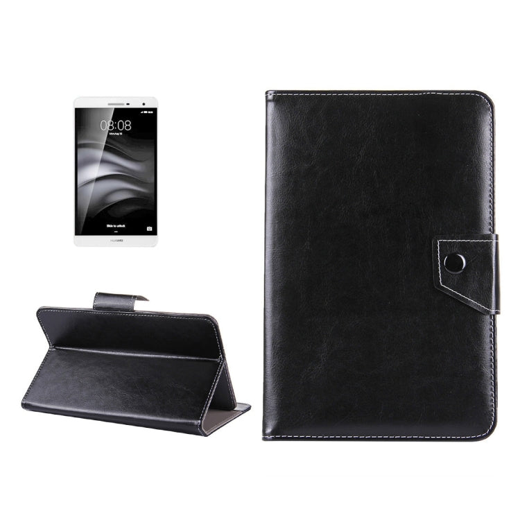 7 inch Tablets Leather Case Crazy Horse Texture Protective Case Shell with Holder for Galaxy Tab A 7.0 (2016) / T280 & Tab 4 7.0 / T230 & Tab Q T2558, Colorfly G708, Asus ZenPad 7.0 Z370CG, Huawei MediaPad T1 7.0 / T1-701u(Black) - 7 inch by PMC TechLife | Online Shopping South Africa | PMC TechLife | Buy Now Pay Later Mobicred