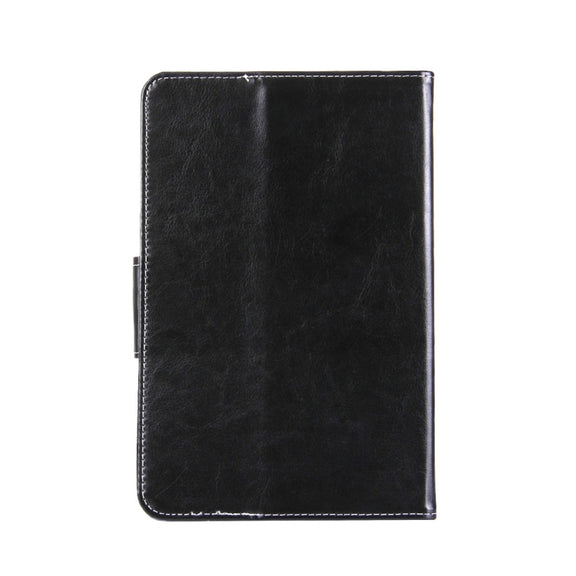 7 inch Tablets Leather Case Crazy Horse Texture Protective Case Shell with Holder for Galaxy Tab A 7.0 (2016) / T280 & Tab 4 7.0 / T230 & Tab Q T2558, Colorfly G708, Asus ZenPad 7.0 Z370CG, Huawei MediaPad T1 7.0 / T1-701u(Black)