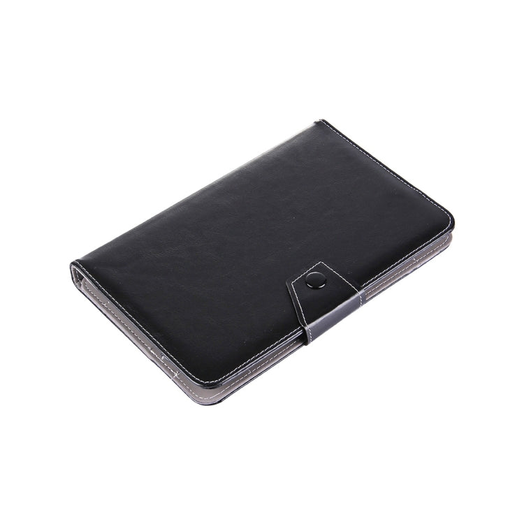 7 inch Tablets Leather Case Crazy Horse Texture Protective Case Shell with Holder for Galaxy Tab A 7.0 (2016) / T280 & Tab 4 7.0 / T230 & Tab Q T2558, Colorfly G708, Asus ZenPad 7.0 Z370CG, Huawei MediaPad T1 7.0 / T1-701u(Black)