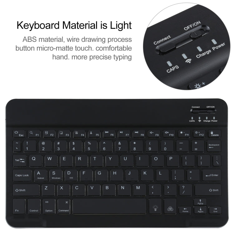 AM10S Detachable Bluetooth Backlight Keyboard Ultrathin Horizontal Flip Leather Tablet Case with Holder for Lenovo M10 Plus 10.3 inch X606F(Black) - Lenovo Keyboard by PMC TechLife | Online Shopping South Africa | PMC TechLife