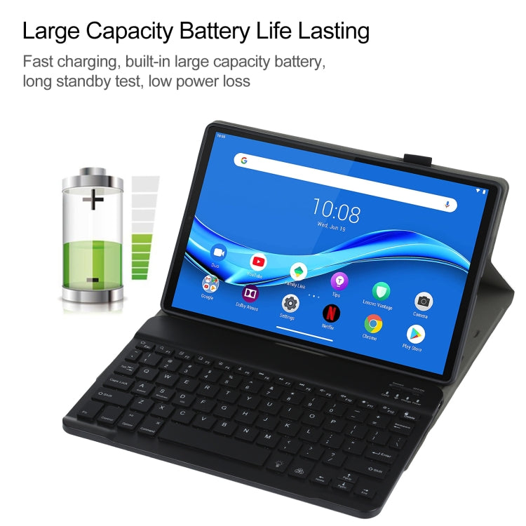 AM10S Detachable Bluetooth Backlight Keyboard Ultrathin Horizontal Flip Leather Tablet Case with Holder for Lenovo M10 Plus 10.3 inch X606F(Black) - Lenovo Keyboard by PMC TechLife | Online Shopping South Africa | PMC TechLife