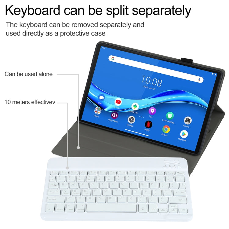 AM10S Detachable Bluetooth Backlight Keyboard Ultrathin Horizontal Flip Leather Tablet Case with Holder for Lenovo M10 Plus 10.3 inch X606F(Gold) - Lenovo Keyboard by PMC TechLife | Online Shopping South Africa | PMC TechLife