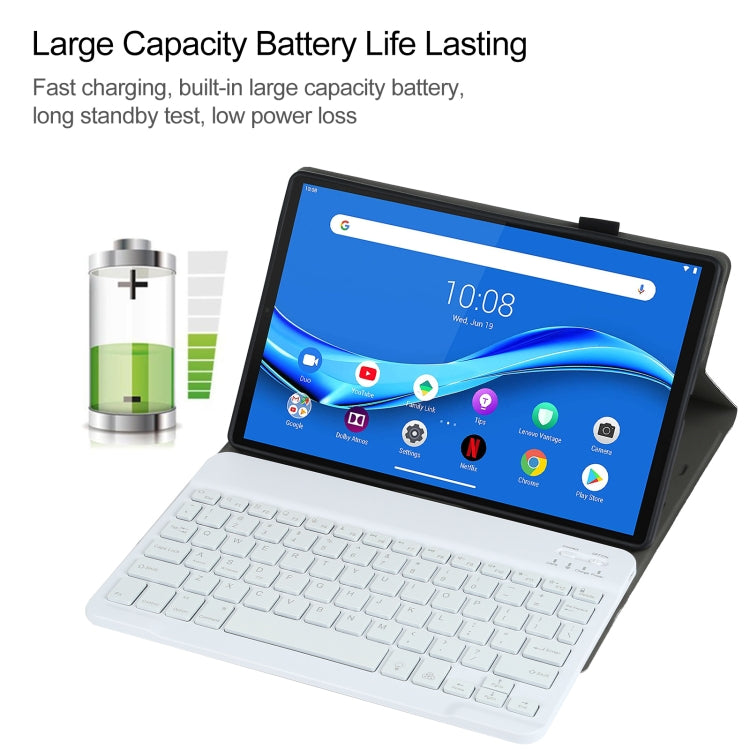 AM10S Detachable Bluetooth Backlight Keyboard Ultrathin Horizontal Flip Leather Tablet Case with Holder for Lenovo M10 Plus 10.3 inch X606F(Gold) - Lenovo Keyboard by PMC TechLife | Online Shopping South Africa | PMC TechLife