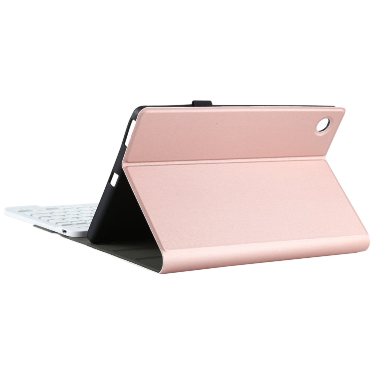AM10S Detachable Bluetooth Backlight Keyboard Ultrathin Horizontal Flip Leather Tablet Case with Holder for Lenovo M10 Plus 10.3 inch X606F(Rose Gold) - Lenovo Keyboard by PMC TechLife | Online Shopping South Africa | PMC TechLife