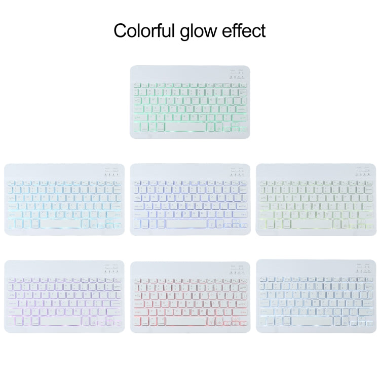 AM10S Detachable Bluetooth Backlight Keyboard Ultrathin Horizontal Flip Leather Tablet Case with Holder for Lenovo M10 Plus 10.3 inch X606F(Rose Gold) - Lenovo Keyboard by PMC TechLife | Online Shopping South Africa | PMC TechLife