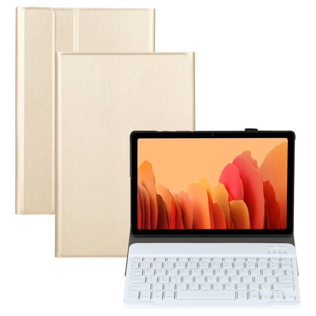 A500S Detachable Bluetooth Backlight Keyboard Ultrathin Horizontal Flip Leather Tablet Case with Holder for Samsung Galaxy Tab A7 10.4 (2020) T500 / T505(Gold)