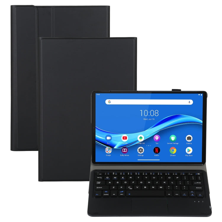 AM10-A Detachable Bluetooth Backlight Keyboard Ultrathin Horizontal Flip Leather Tablet Case with Touchpad & Holder for Lenovo M10 Plus 10.3 inch X606F(Black) - Lenovo Keyboard by PMC TechLife | Online Shopping South Africa | PMC TechLife