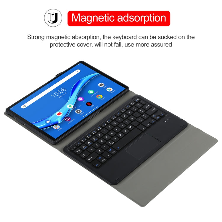 AM10-A Detachable Bluetooth Backlight Keyboard Ultrathin Horizontal Flip Leather Tablet Case with Touchpad & Holder for Lenovo M10 Plus 10.3 inch X606F(Black) - Lenovo Keyboard by PMC TechLife | Online Shopping South Africa | PMC TechLife